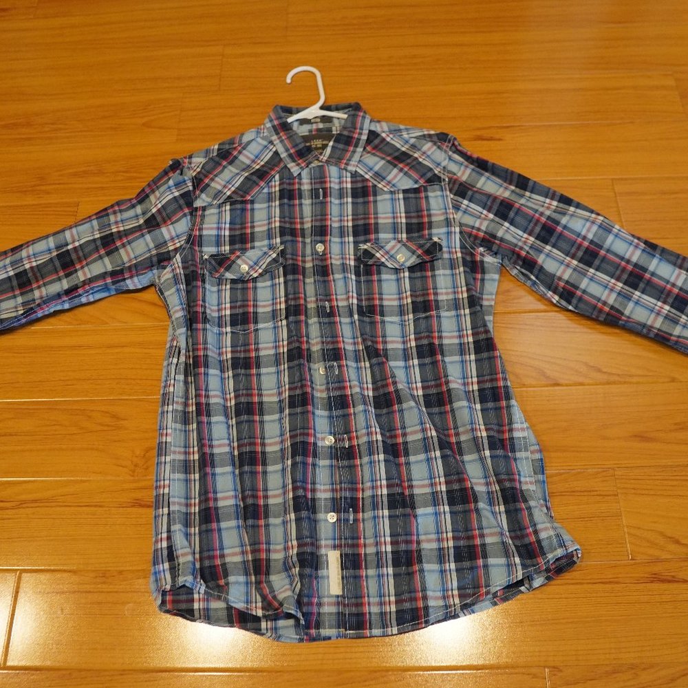 H&M Blue Striped Button Up - M